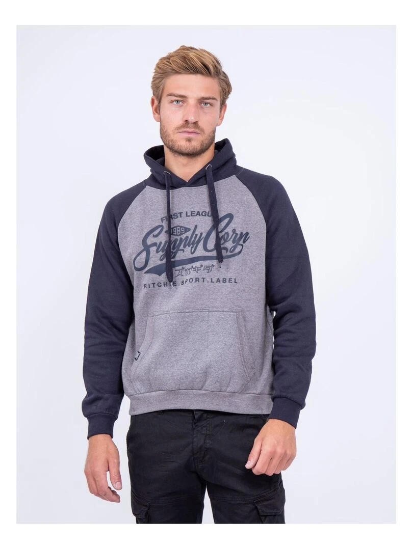 Sweat capuche WANDERLUST Bleu marine
