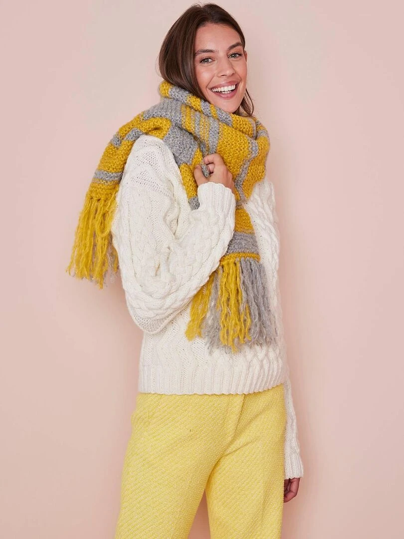 Kit Tricot Echarpe 1er projet Crush   Gris