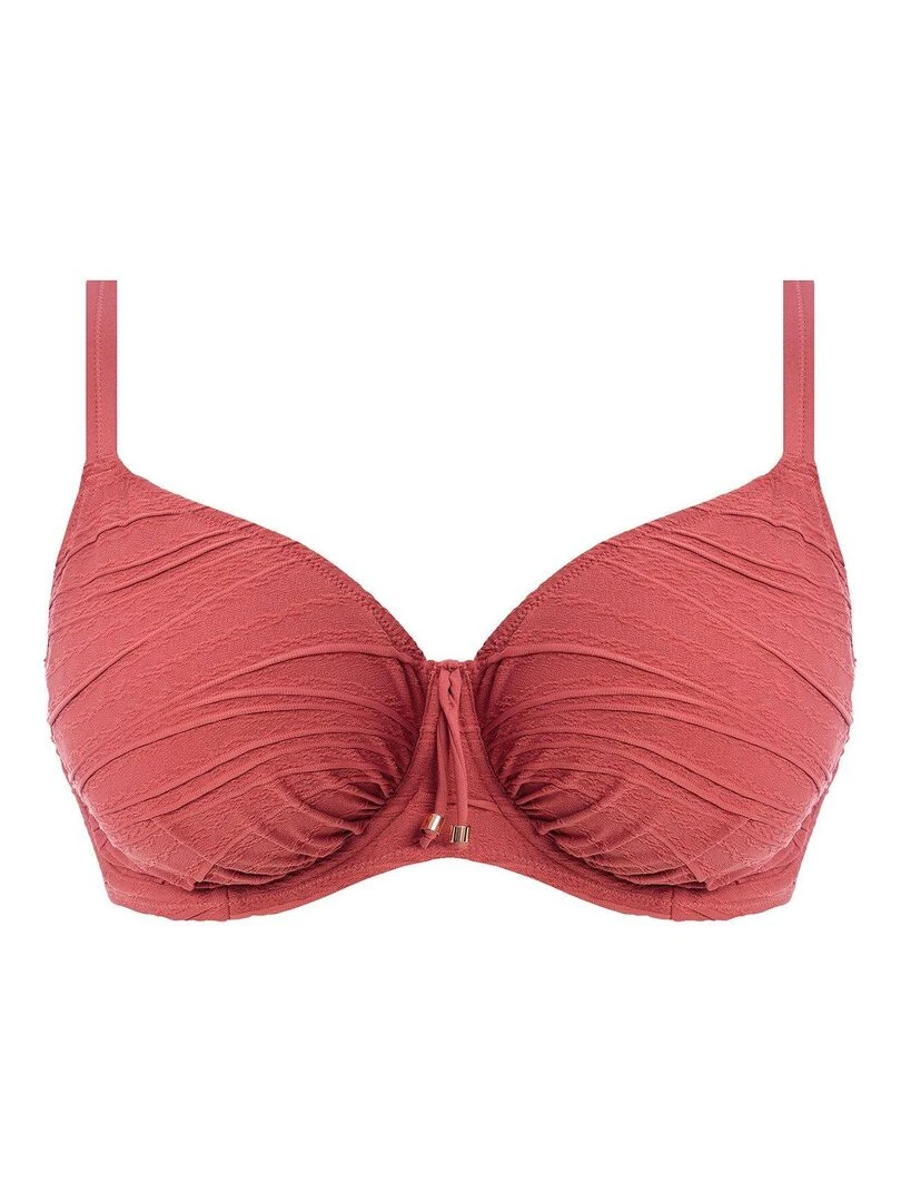 Haut de maillot de bain à armatures Beach waves   Rose