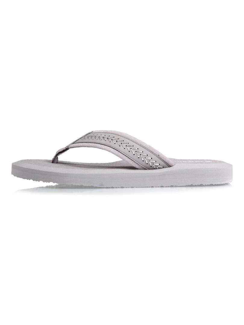 Tongs Femme unie yoga confort Grise   Gris Gris