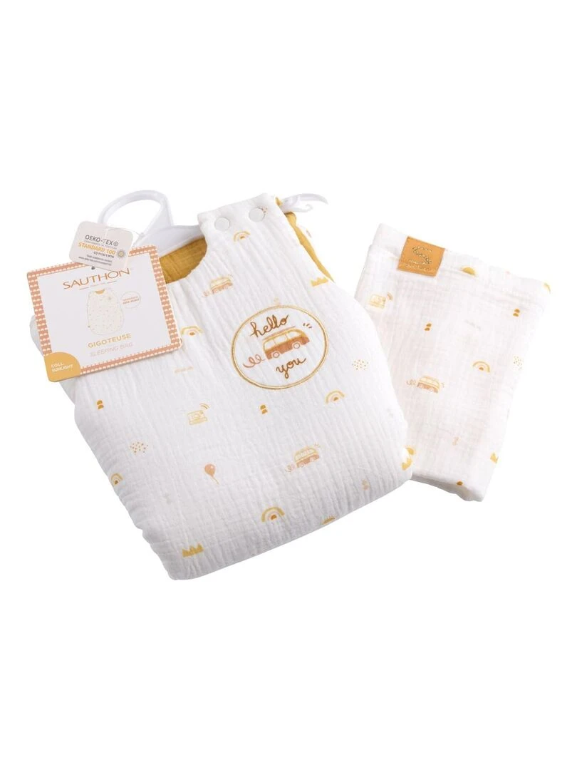 Gigoteuse naissance 0/1 mois en coton blanc   SAUTHON   Blanc