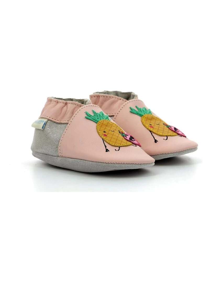 Chaussons Cuir Holidays Fruits Rose