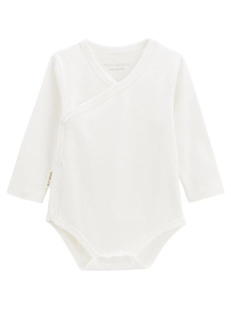 Lot de 3 bodies bébé manches longues croisés Vert