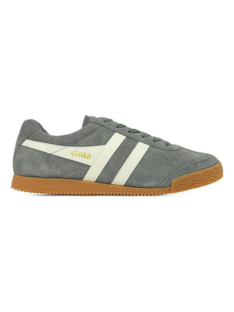 Baskets Gola Harrier Suede Gris Blanc