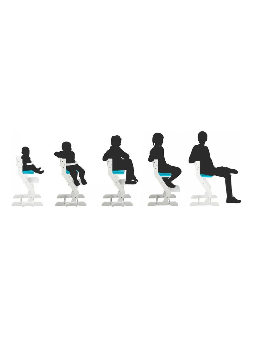 Chaise Haute Pour Enfant En Hêtre Massif Blanc   Blanc
