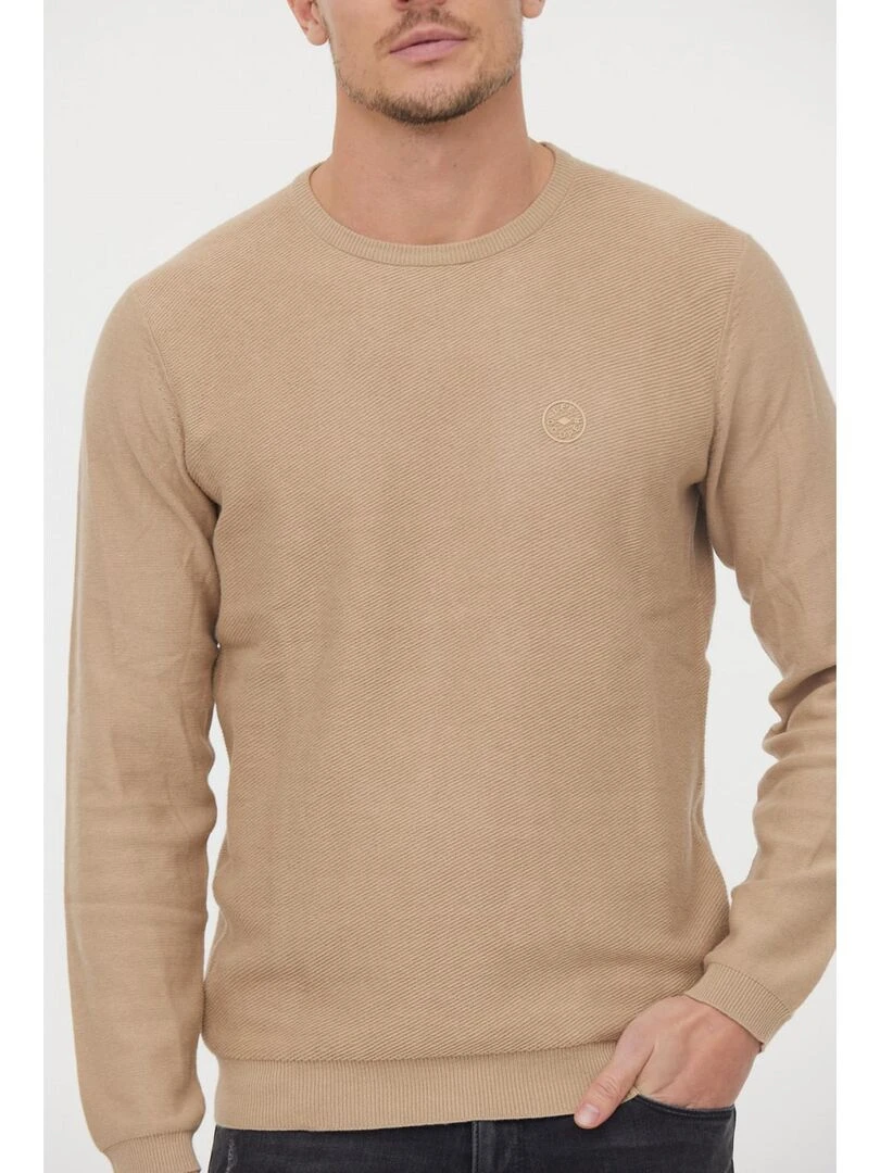 Lee Cooper   Pull coton regular CIRO   Beige argile