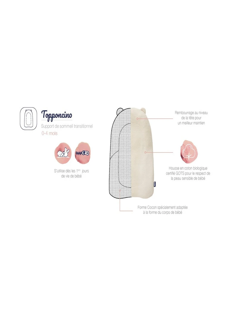 Candide   Support De Sommeil Topponcino   Ecru