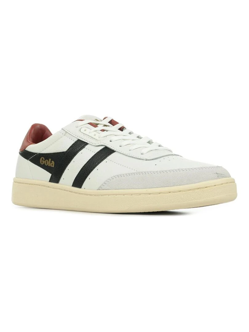 Baskets Gola Contact Leather Blanc Bordeaux Noir