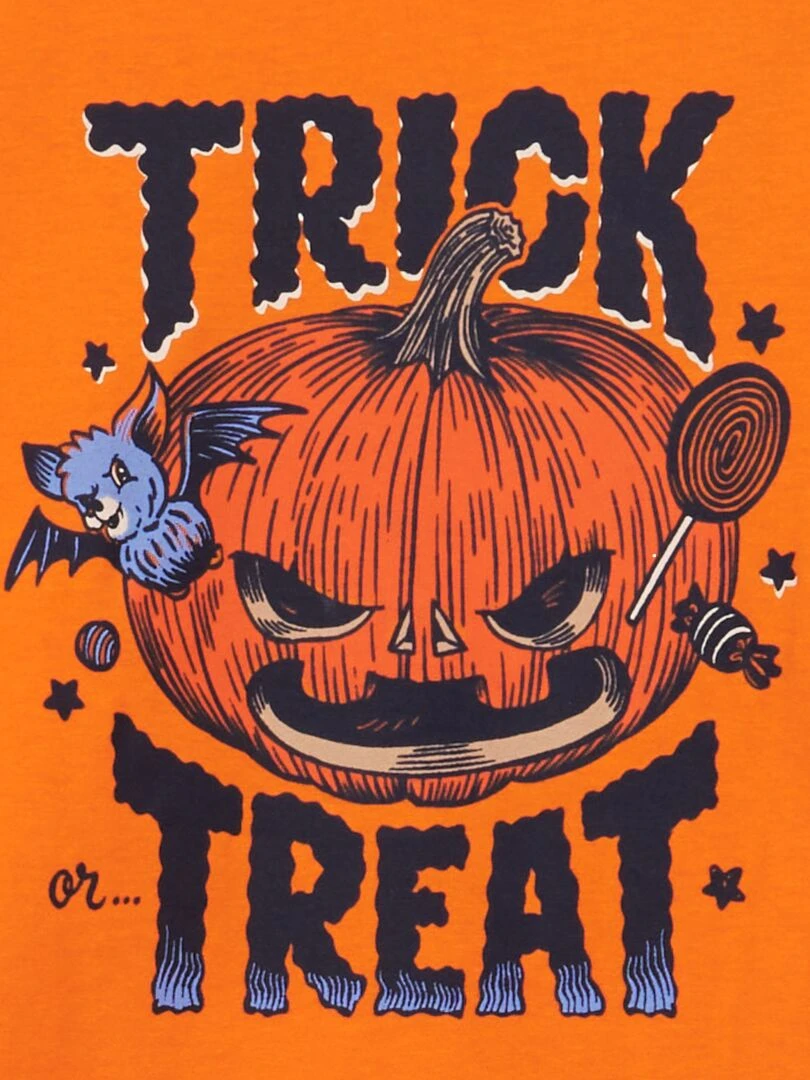 Tee shirt imprimé 'halloween'   ORANGE
