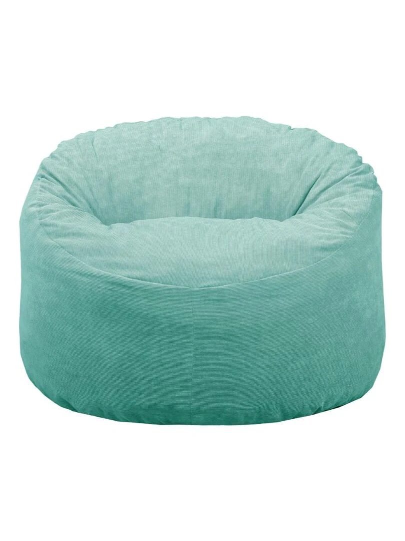 Pouf Velours Côtelé   Doux  Confortable et Élégant   Bananair   Vert