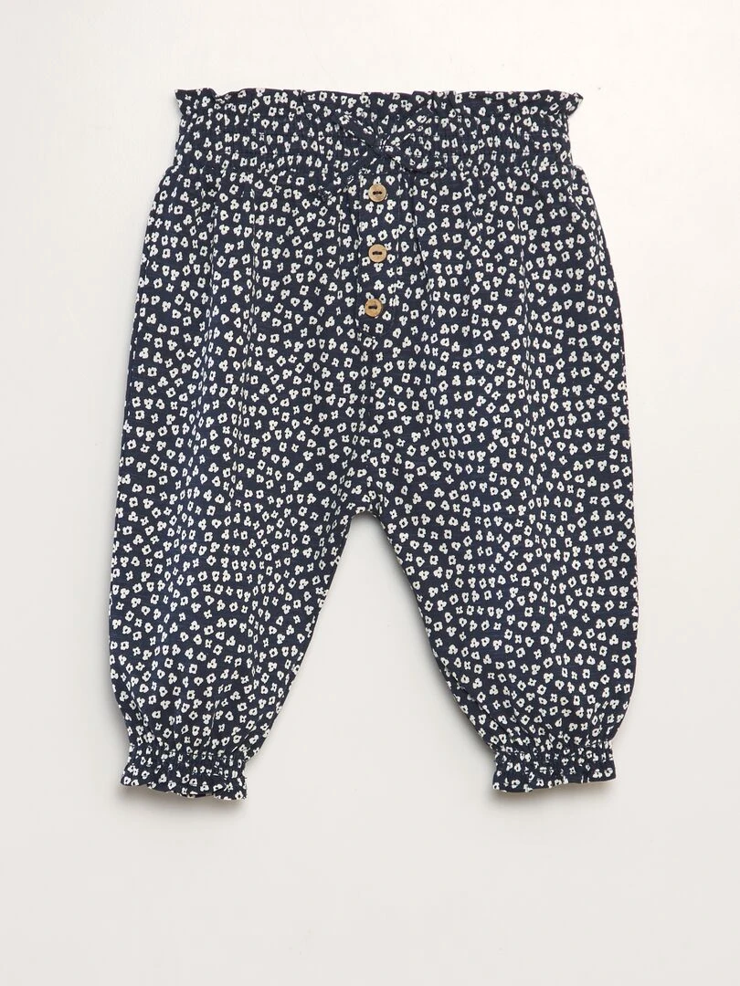 Pantalon type sarouel Marine