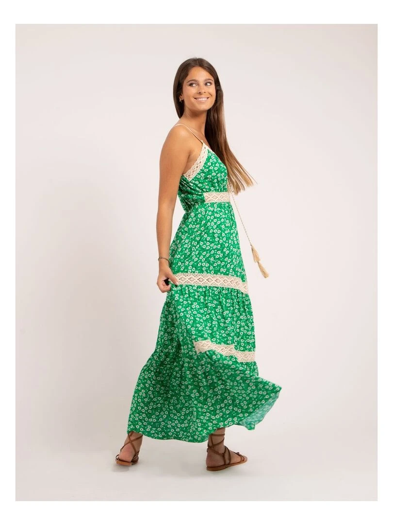 Robe longue motifs INOZEL   Vert