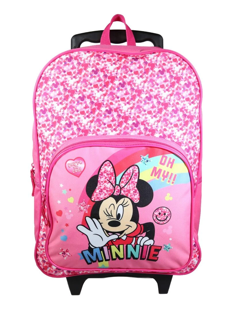 BAGTROTTER Sac à dos à roulettes Minnie So Cool Rose Rose