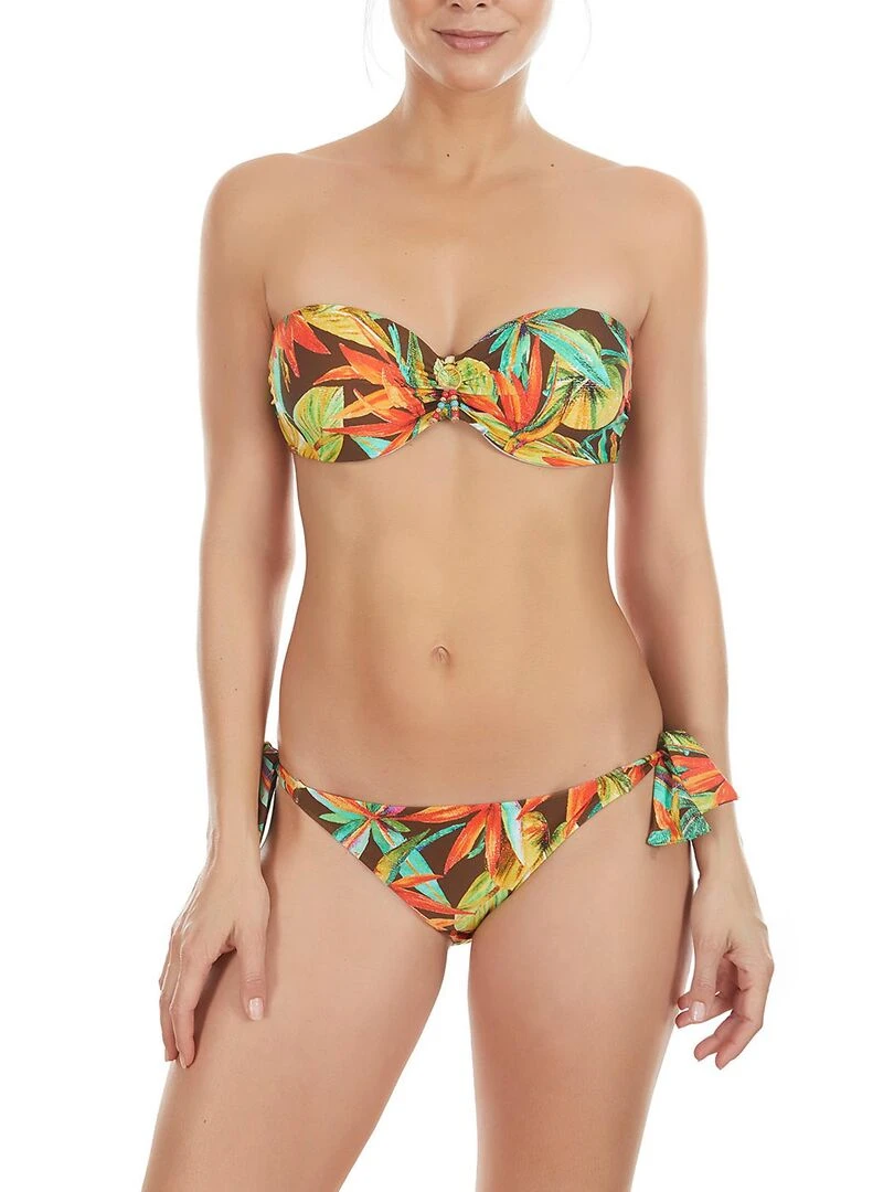 Haut maillot de bain bandeau Bird Of Paradise   Vert