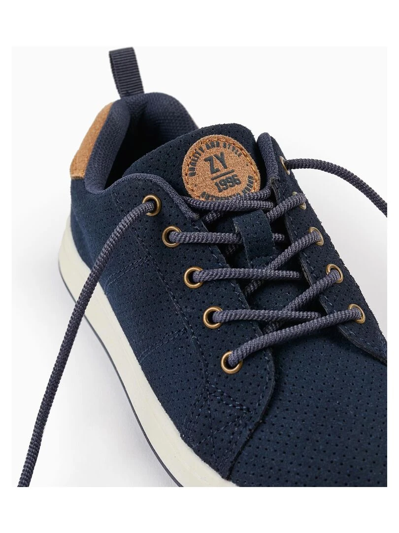Baskets en daim pour garçon 'ZY 1996'  CÉRÉMONIE   Bleu foncé