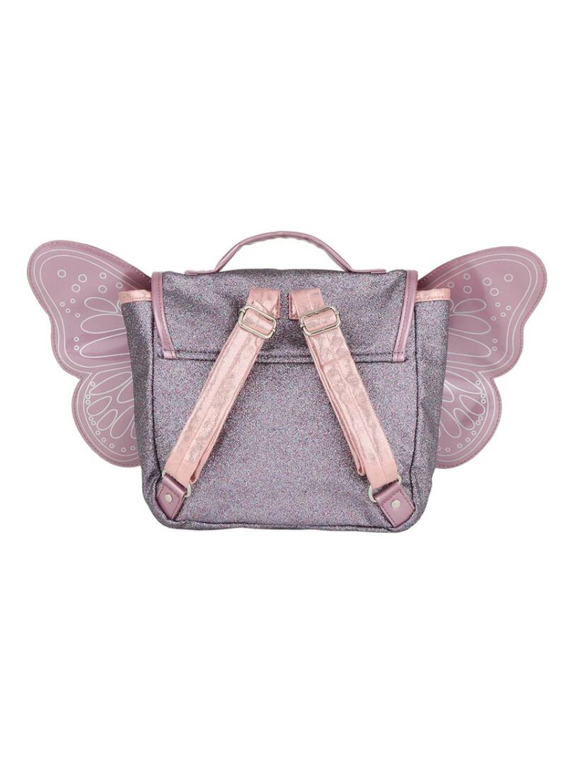 Cartable maternelle pailleté Papillon violet   Violet