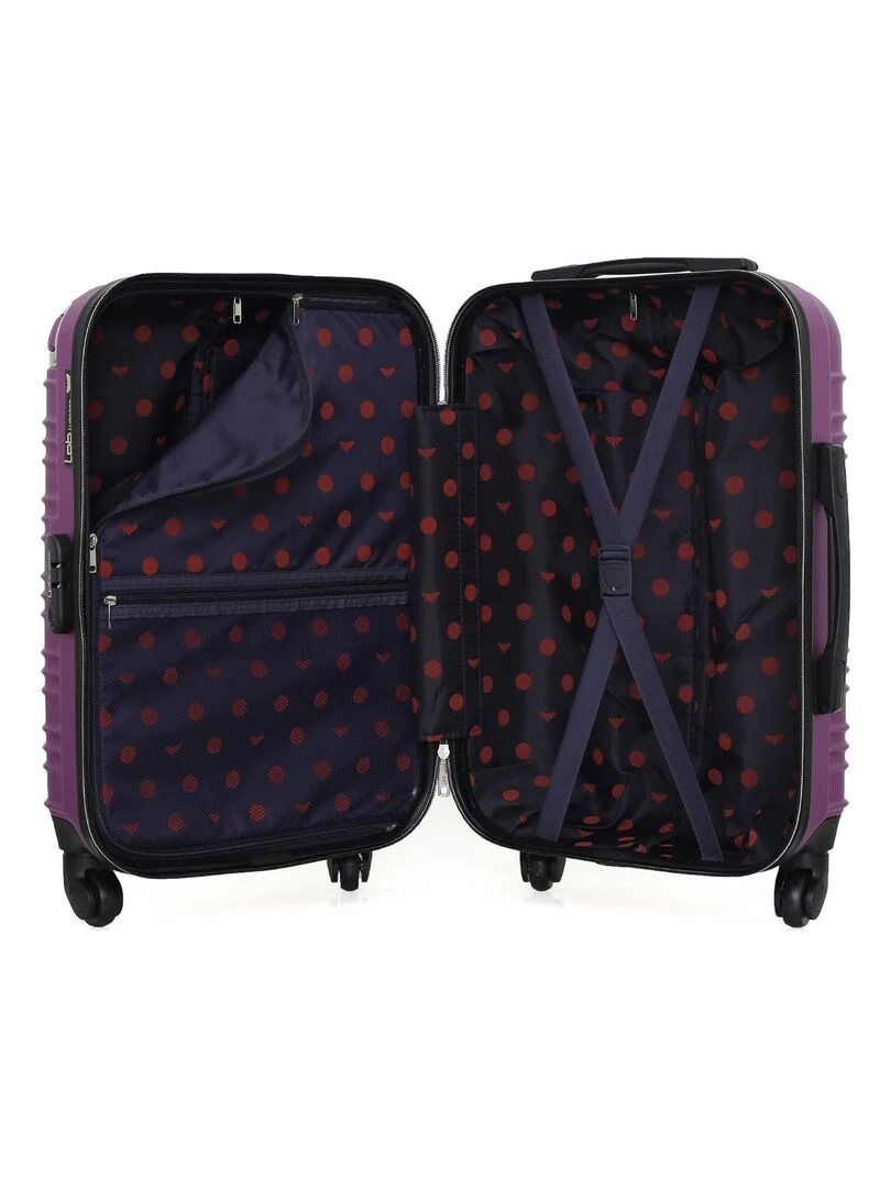 LPB LUGGAGE   VALISE CABINE ABS GIULIA 4 ROUES 55 CM   Violet prune