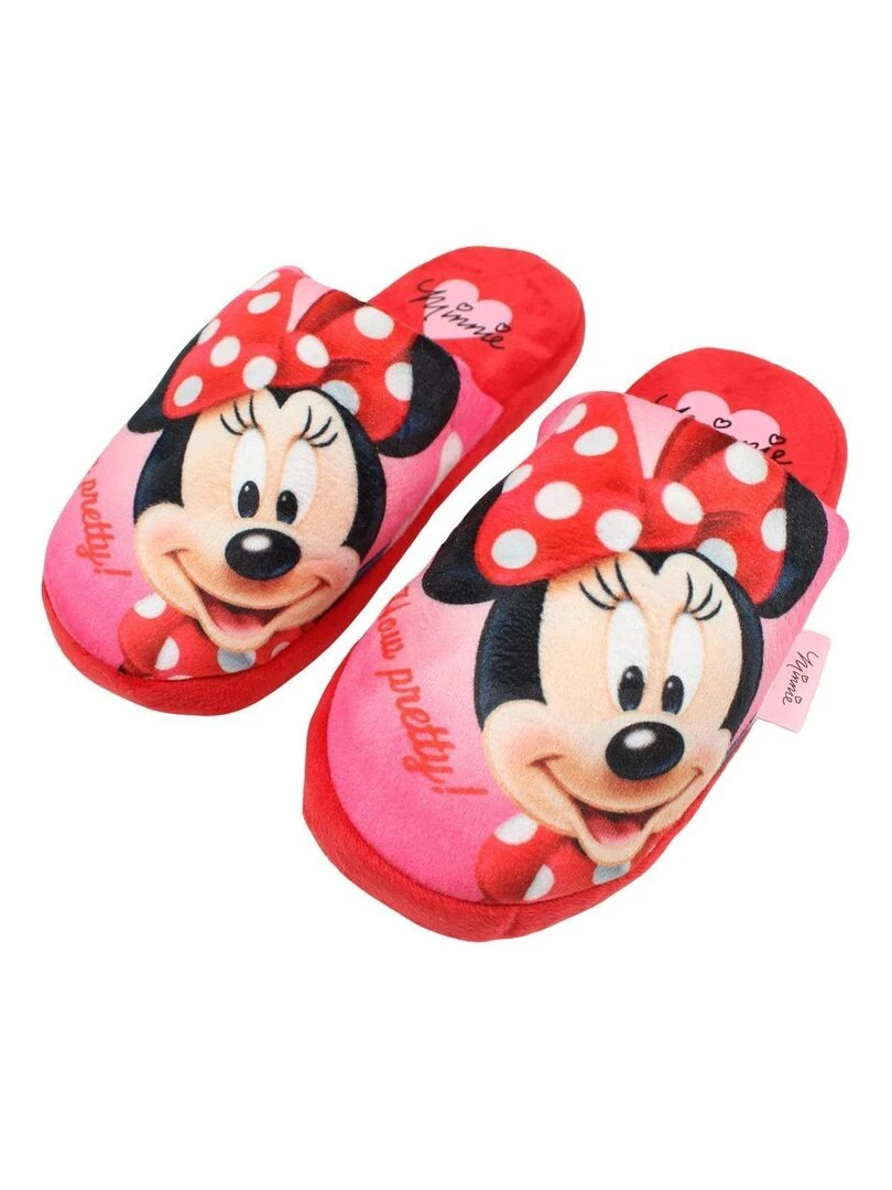 Disney   Pantoufle fille imprimé Minnie   Rouge