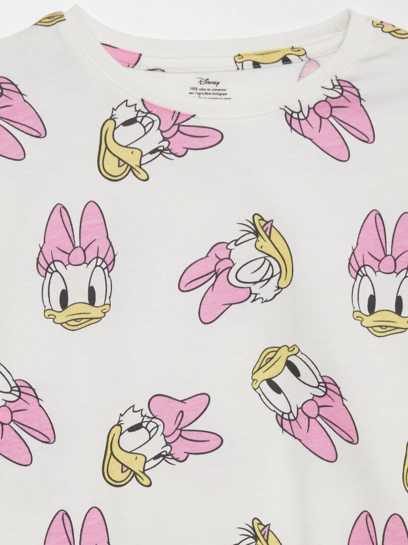 T shirt en maille jersey 'Daisy' 'Disney' Blanc