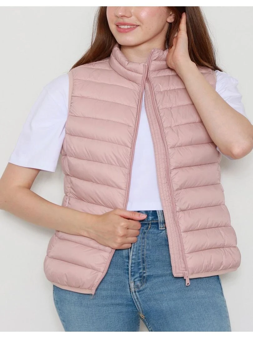 Doudoune sans manches Kebello Rose