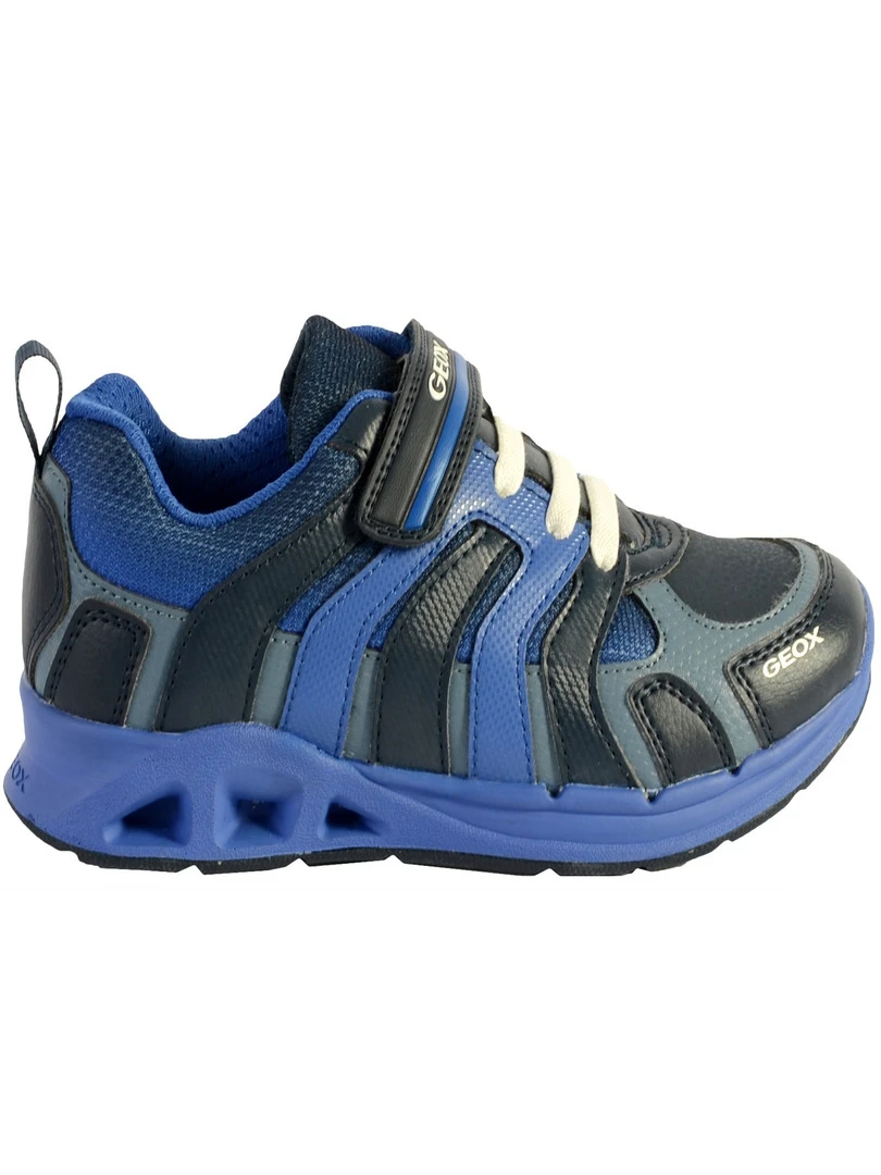 Basket Geox EnfantGarçons J Dakin B.C PRINT.DBK+TEXT Bleu