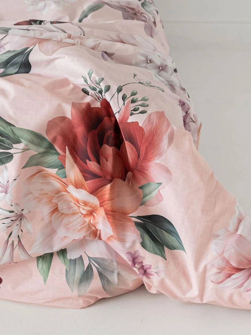 Housse de couette Summer floral "Happyfriday"   Blanc