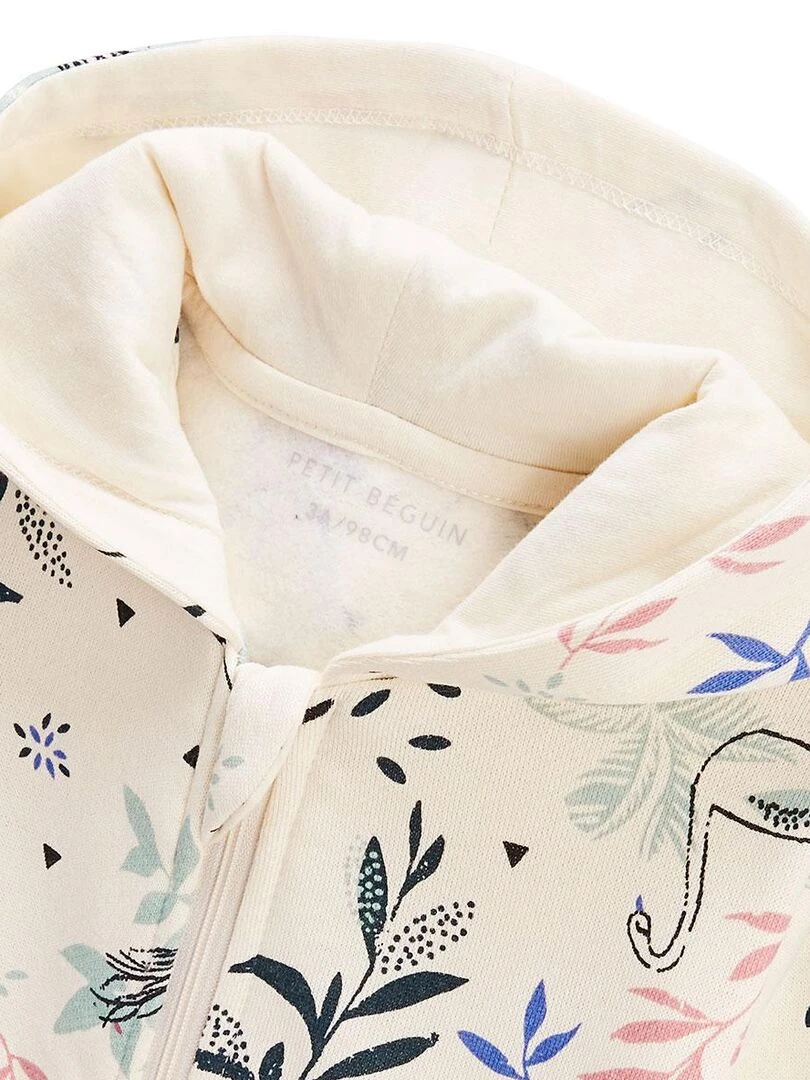 Sweat shirt à capuche enfant en molleton Maia   Ecru