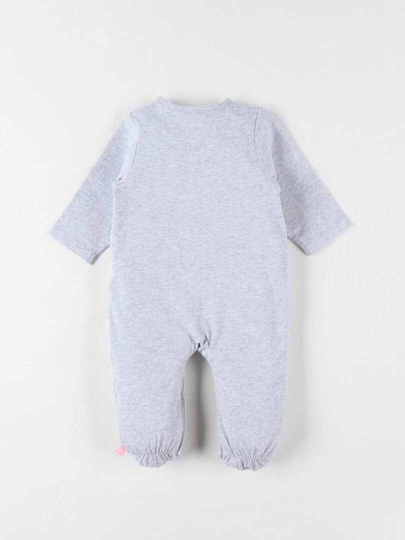 Pyjama naissance 1 pièce éléphant en jersey chiné Noukie's Gris