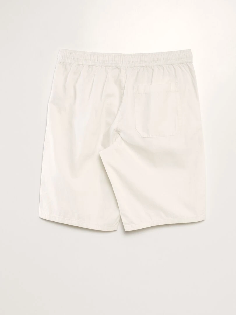 Bermuda chino avec taille élastiquée blanc