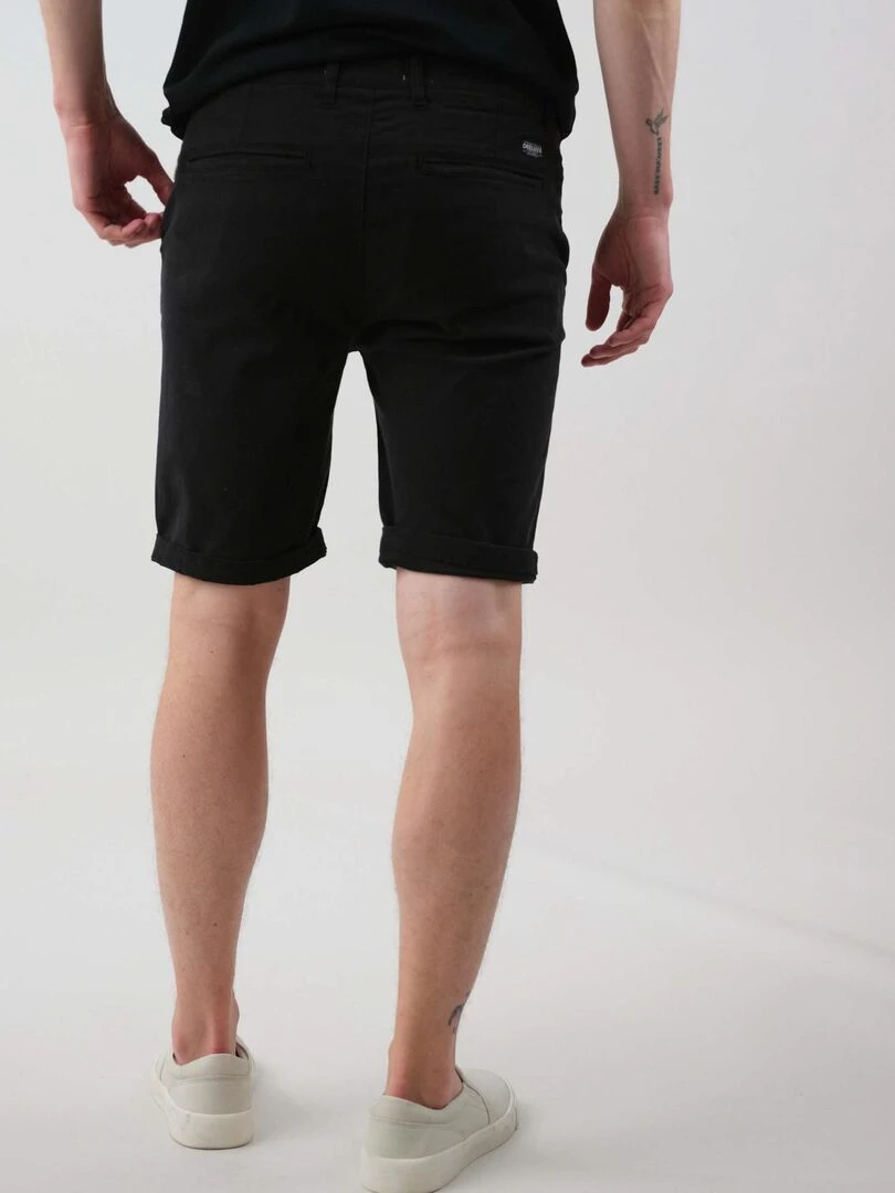Bermuda pour homme avec poche à l'italienne 'Deeluxe'   Noir