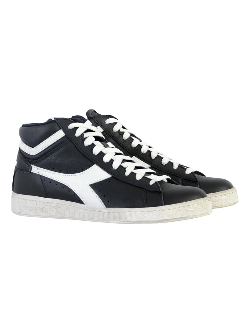 Basket à lacets Cuir Diadora Game L High Waxed   Noir