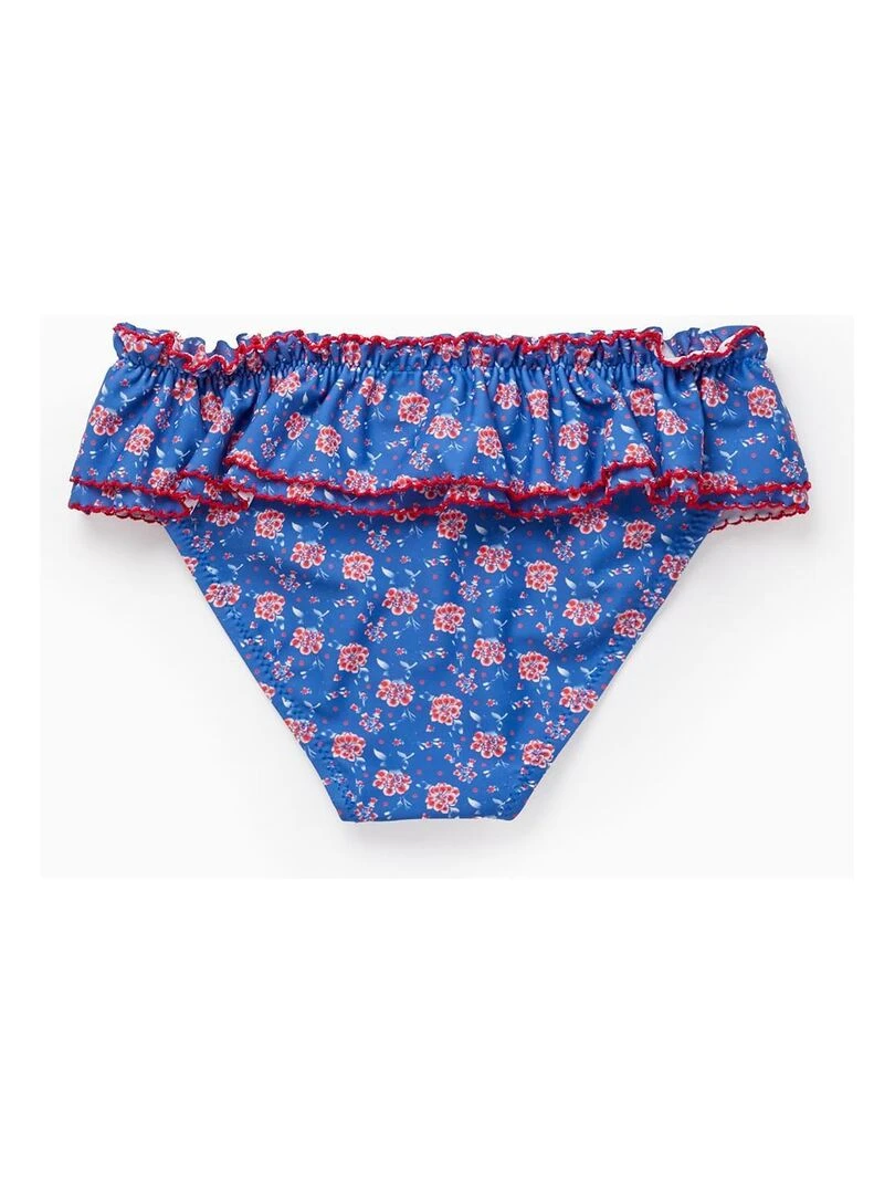 Culotte de Bain Floral UPF80 pour Fille Bleu