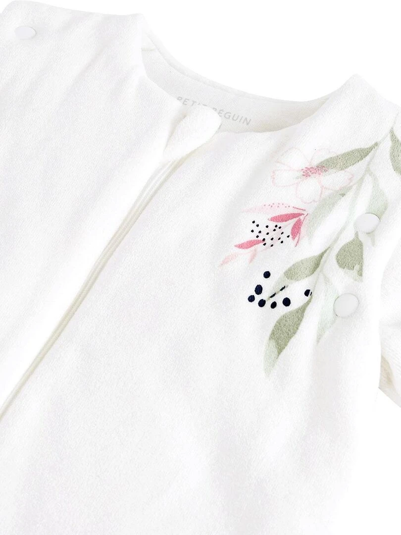 Turbulette TOG 2 en velours avec manches amovibles et jambes séparables Bahia   Ecru