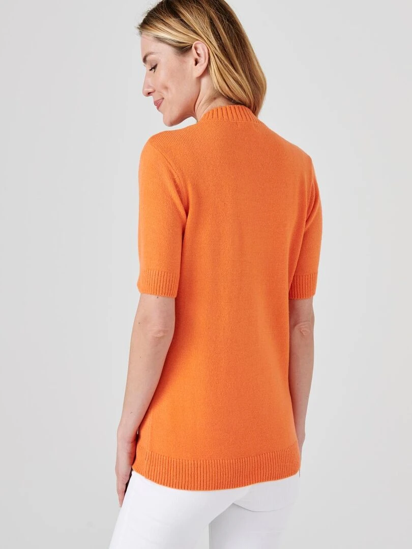 Pull maille jersey souple et douce   Damart   Orange