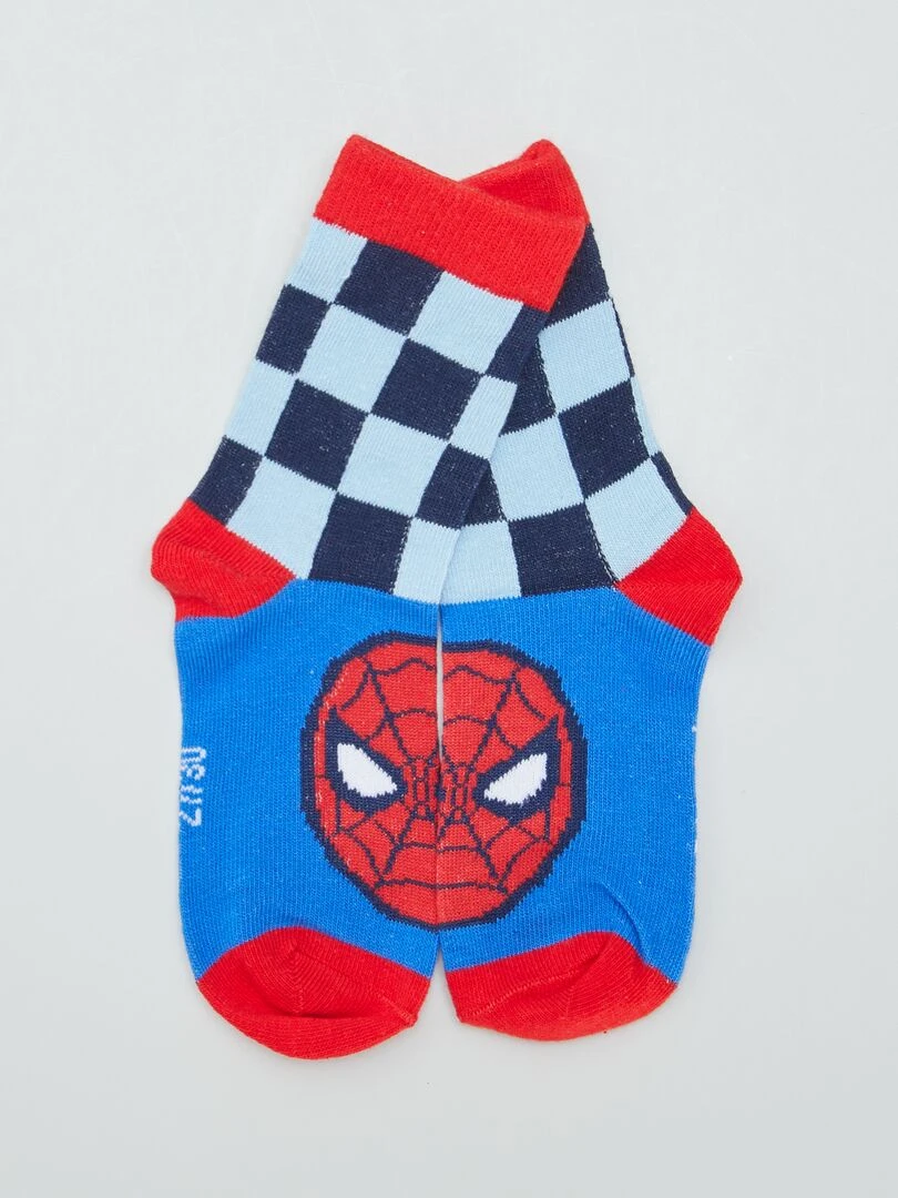 Lot de chaussettes 'Spider man'   3 paires   Bleui/rouge