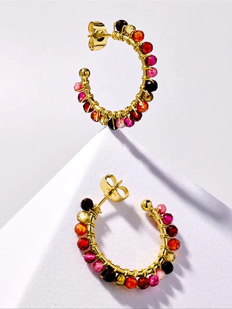 Boucles d'oreilles  Aiel en or jaune 18 Kts.   Doré/or