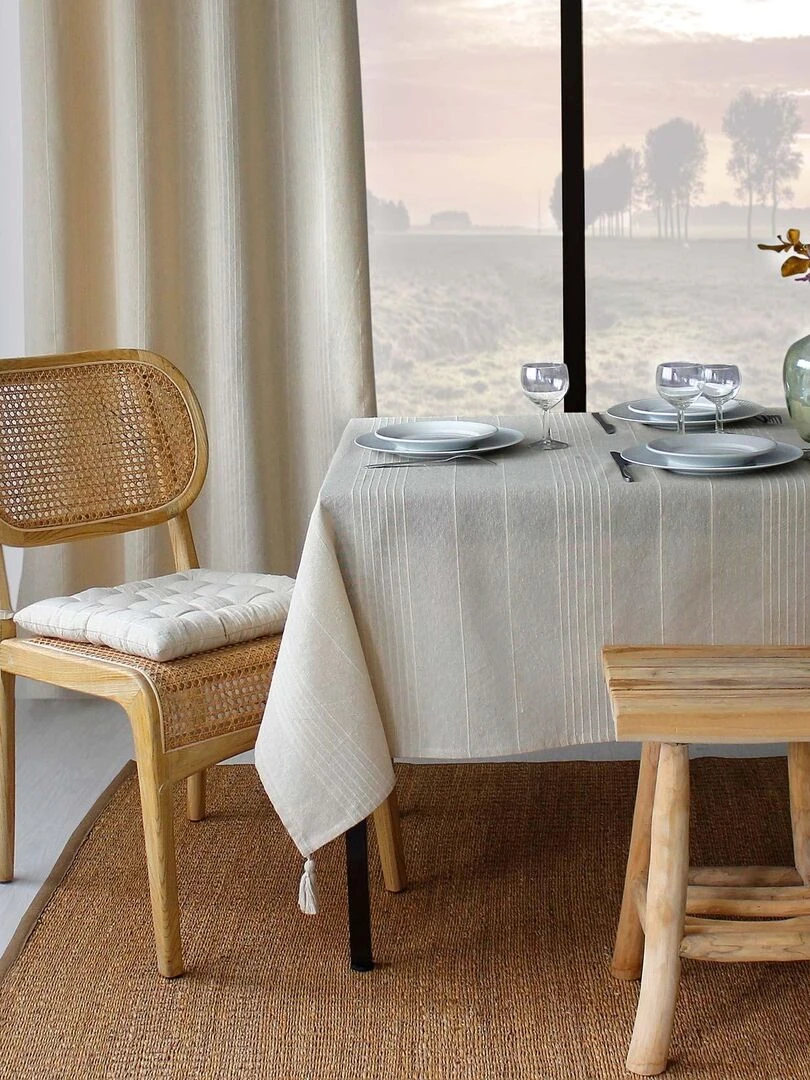 Nappe tendance en coton recyclé   Beige clair
