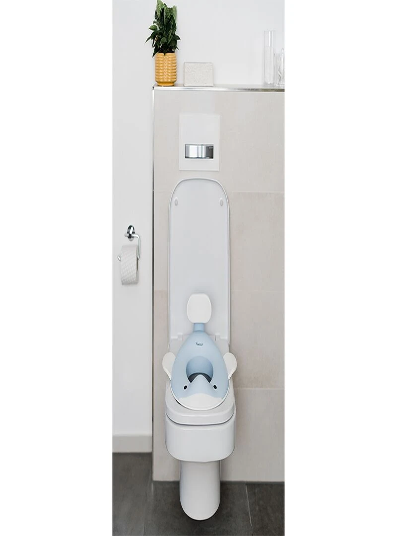 Réducteur de toilette baleine pour enfants Bleu clair