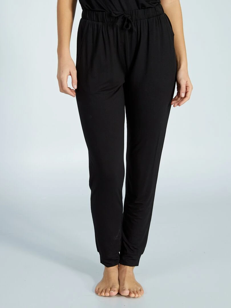 Pantalon de nuit fluide   noir