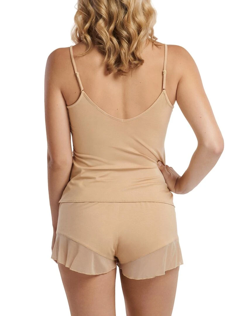 Pyjama short caraco Diva Jaune