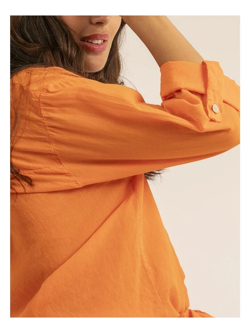 Chemise manches longues coton ORINE   Orange