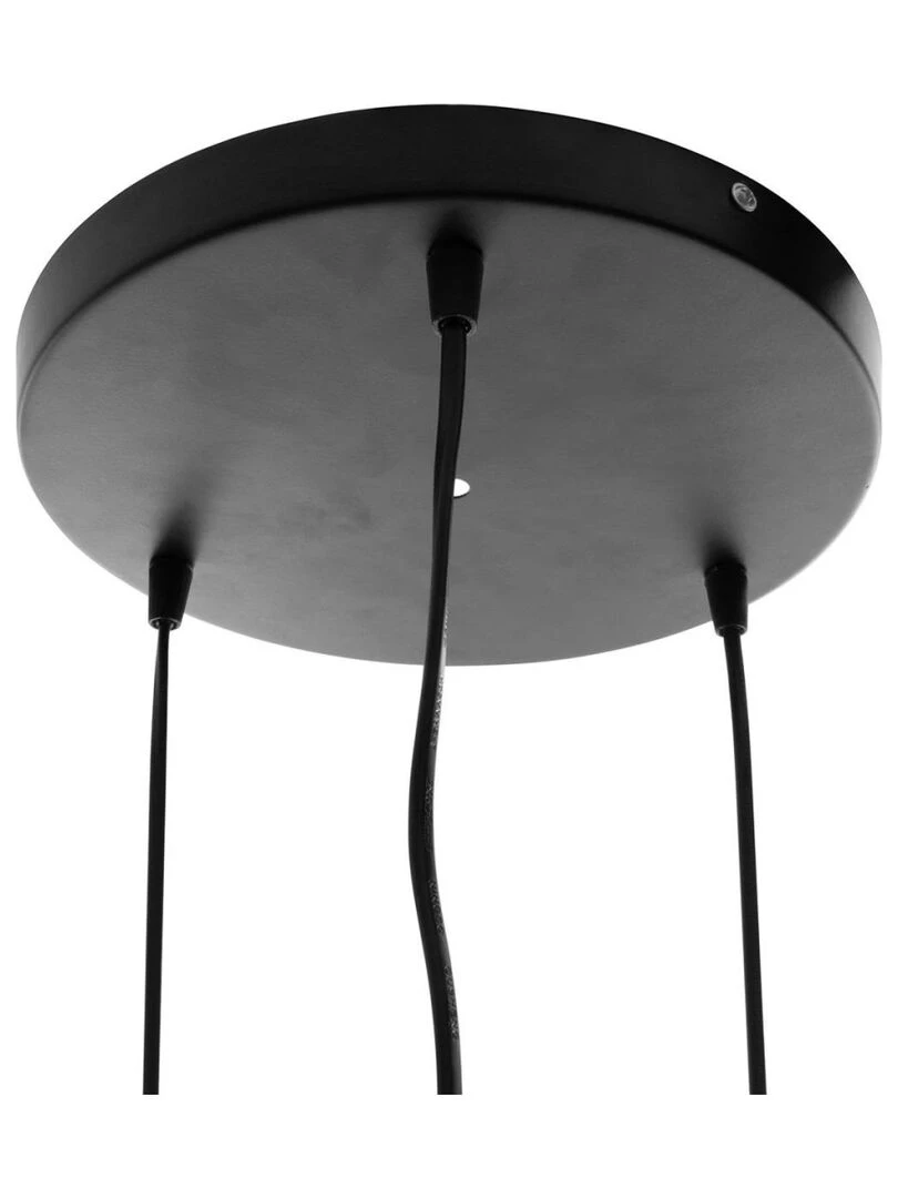 Suspension métal filaire 3 lampes   Noir