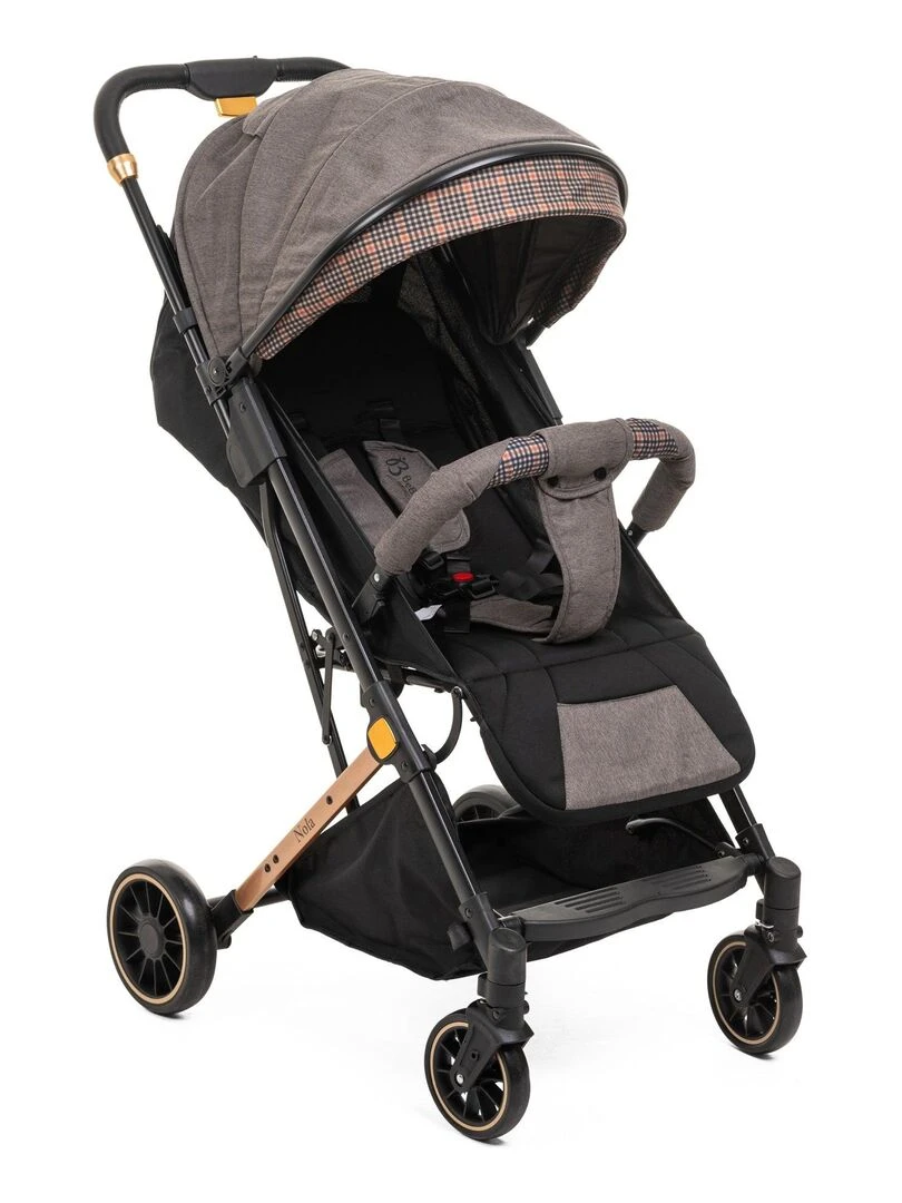 Bebelissimo Poussette bébé Citadine Ultra Compacte De 0 à 36 mois Nola gris Gris