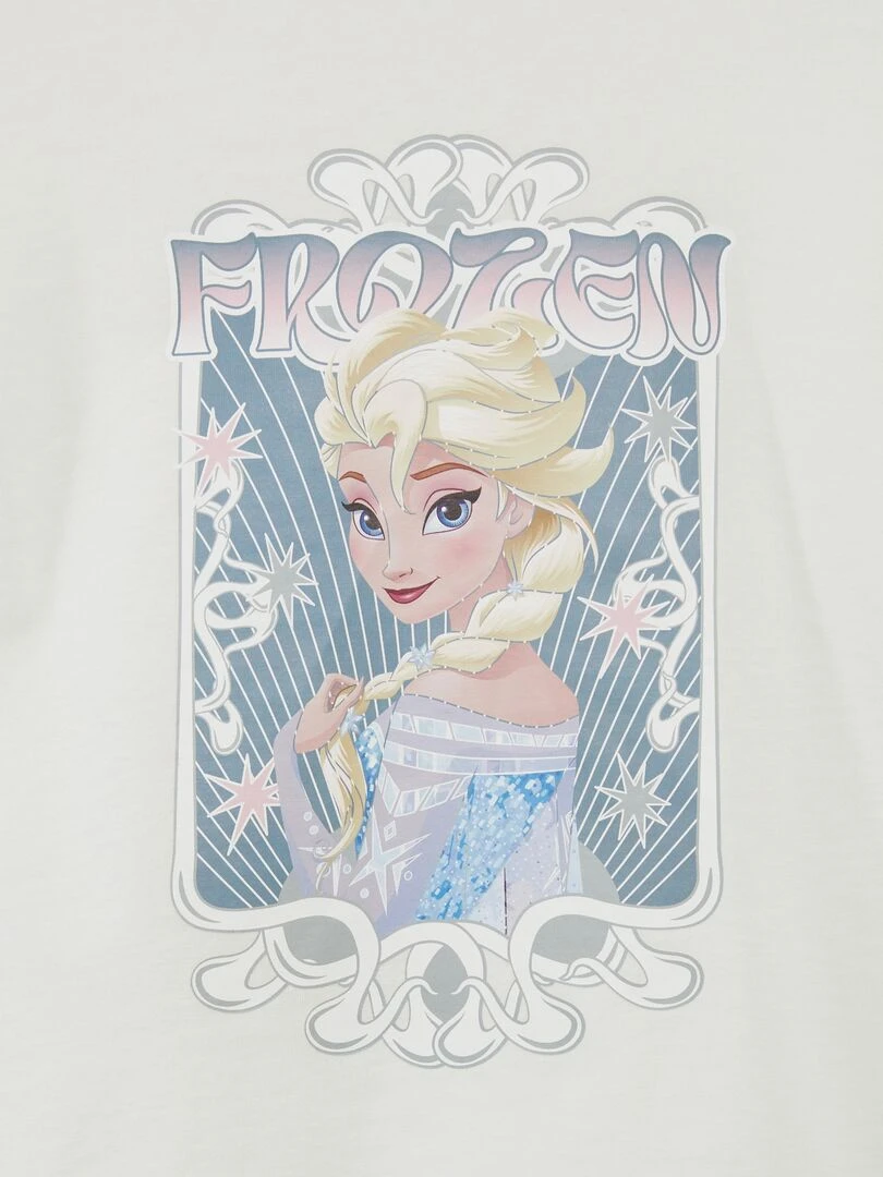 T shirt 'Disney' 'La Reine de Neiges' Blanc