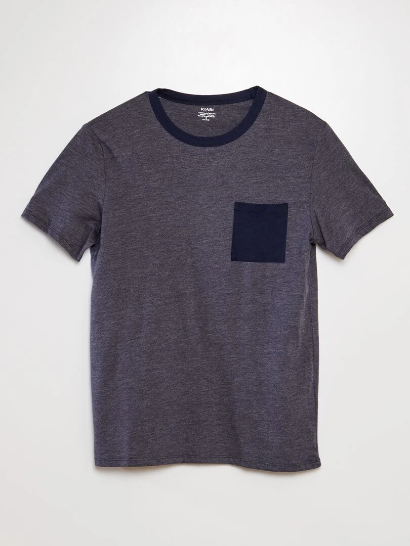 Pyjama court en coton   Bleu