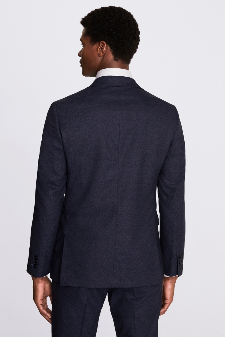 Italian Slim Fit Royal Blue Flannel Jacket   Buy Online at Moss