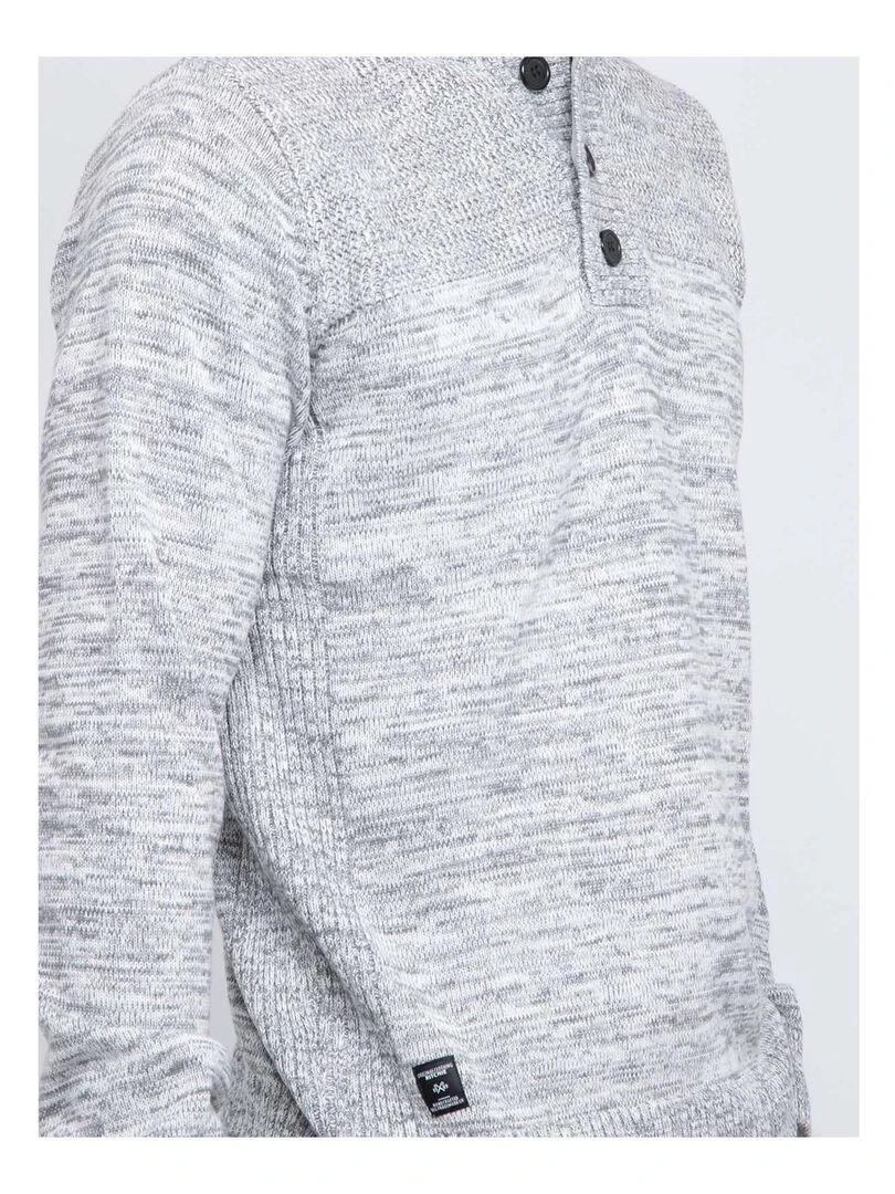 Pull col montant LAOSHEN   Gris clair