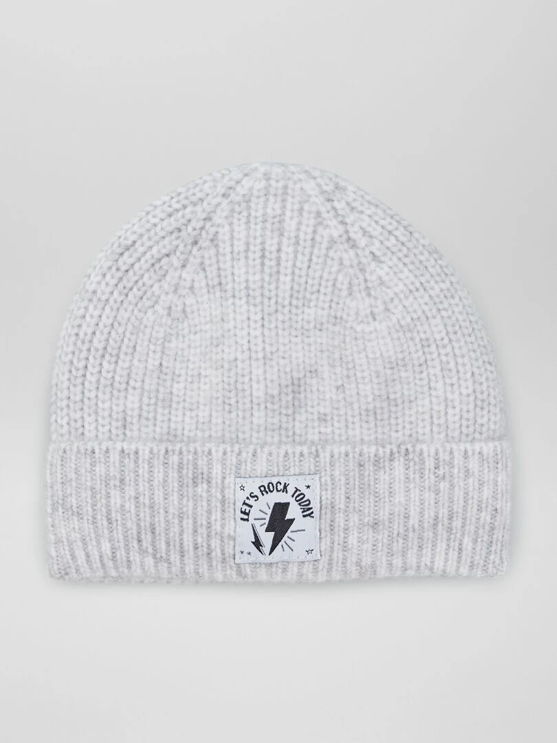 Bonnet en maille Gris