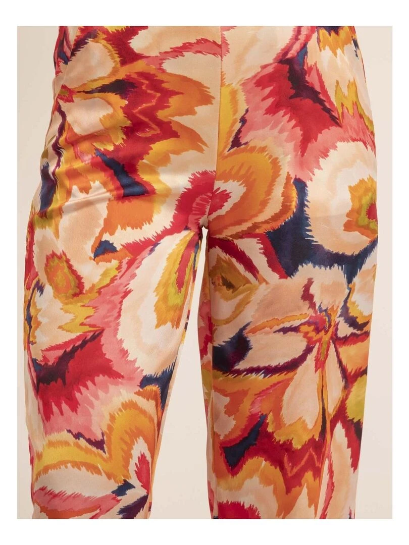 Pantalon fluide motifs ECRINE   Rose
