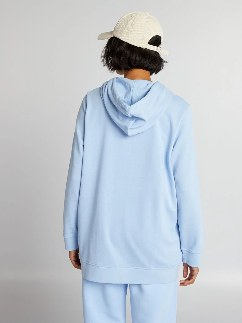 Sweat zippé à capuche   Bleu
